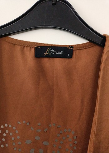 Bej Süet Uzun Kadın Yelek - Görsel 7