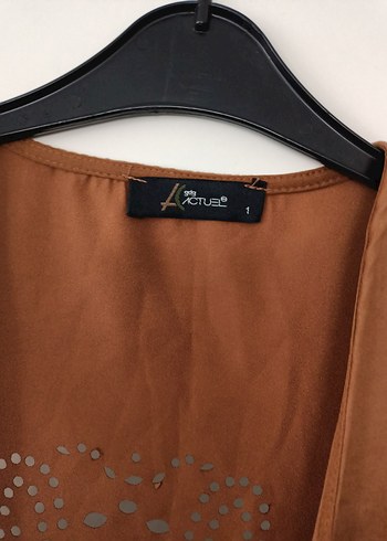 Bej Süet Uzun Kadın Yelek - Görsel 6