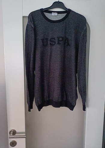 U.S Polo Assn. Gri USPA Erkek Triko Sweatshirt