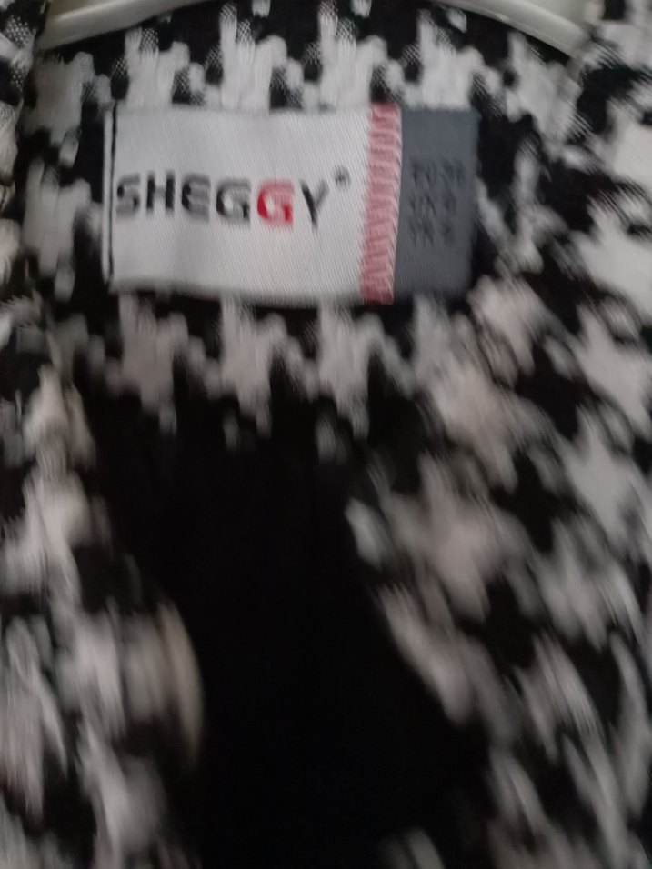 Düğmeli Siyah Beyaz Midi Kadın Ceket - Görsel 2