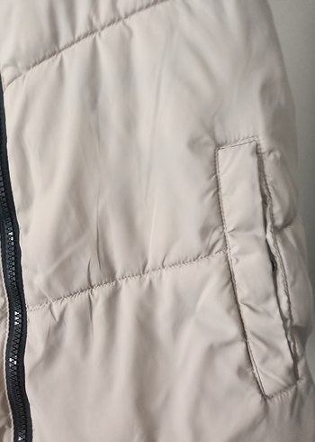 Gri Kapitone Fermuarlı Kadın Yelek - Görsel 11