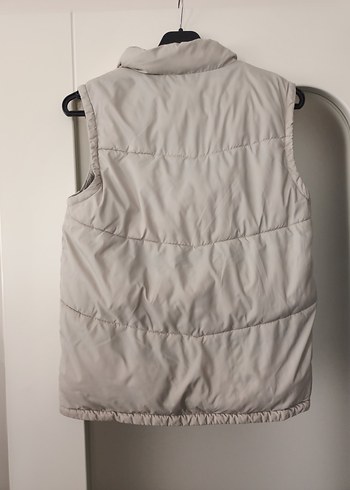 Gri Kapitone Fermuarlı Kadın Yelek - Görsel 6