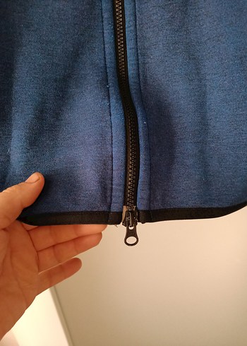 Lacivert Fermuarlı Erkek  Sweatshirt - Görsel 9