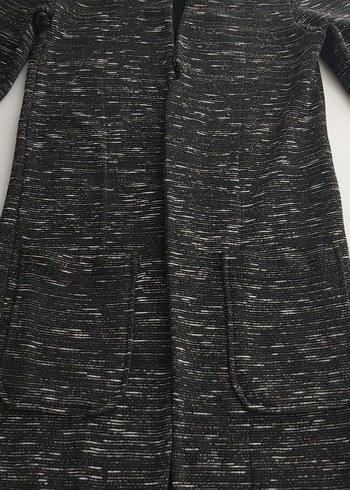 Erkek Gri Uzun Triko Kaban - Görsel 6