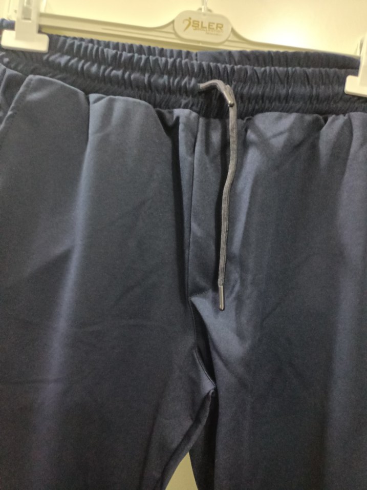 Lacivert Elastik Bel Rahat Kesim Erkek Eşofman Altı - Görsel 2