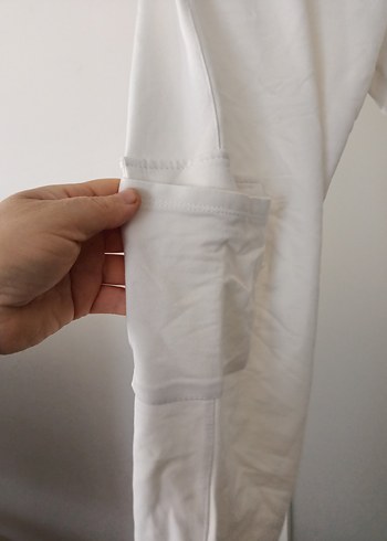 Beyaz Baskılı Rahat Kesim Kadın Eşofman Altı - Görsel 2