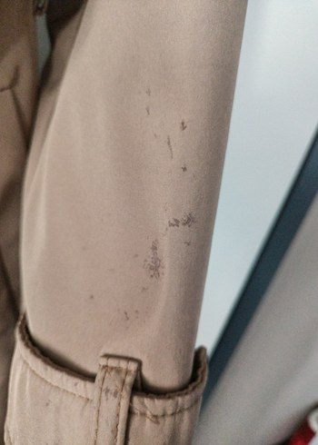 Bej Uzun Kadın Trençkot Kemerli - Görsel 8