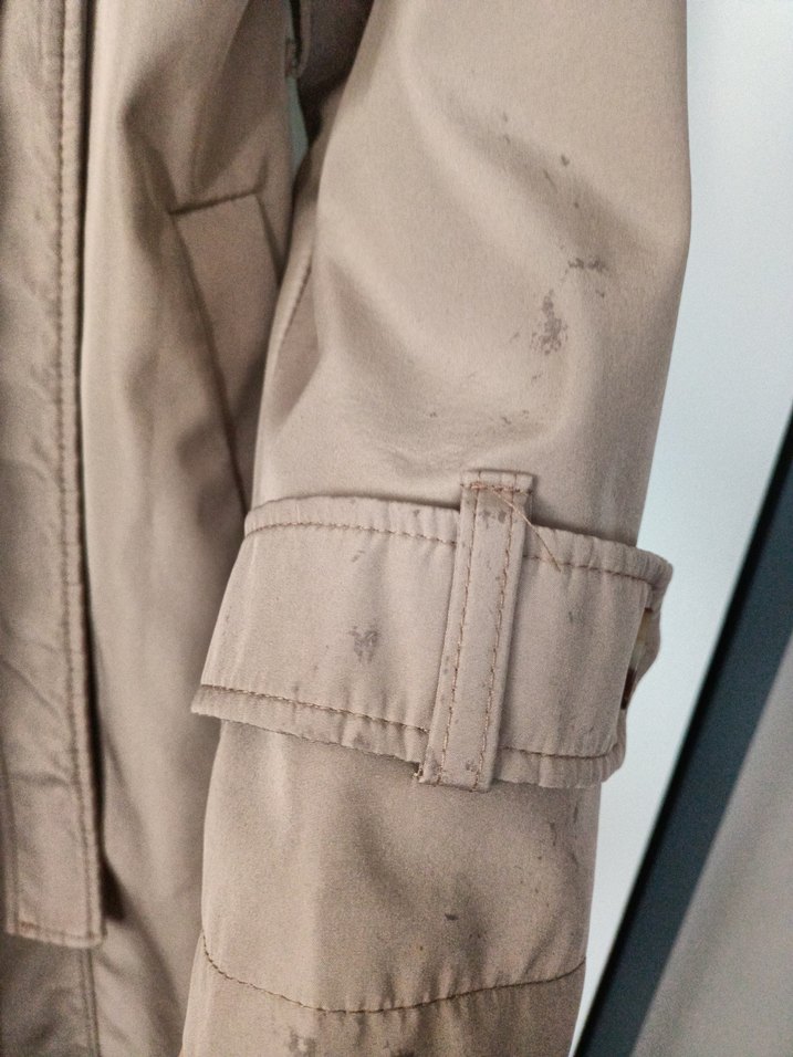 Bej Uzun Kadın Trençkot Kemerli - Görsel 4