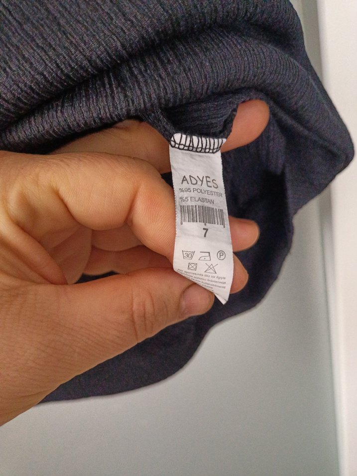 düz siyah koyu siyah Kadın Keten Salaş Uzun Kollu bluz - Görsel 5