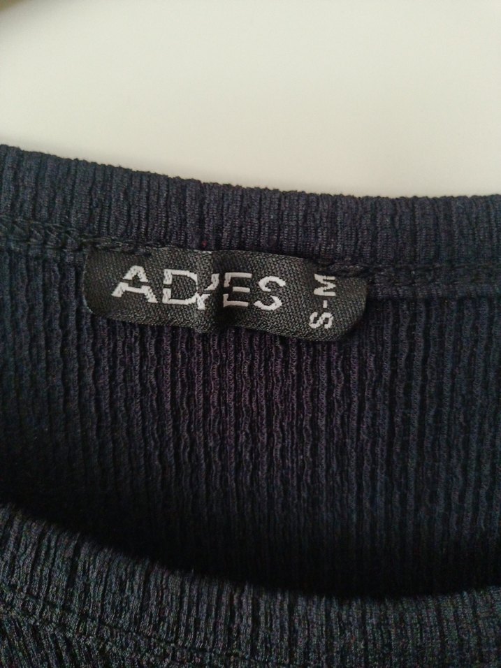 düz siyah koyu siyah Kadın Keten Salaş Uzun Kollu bluz - Görsel 3