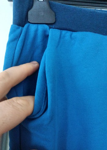 Erkek Mavi Rahat Kesim Eşofman Altı - Görsel 5