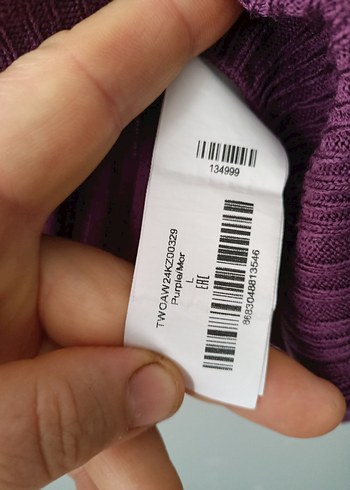 Mor Piliseli Kadın Triko Kazak - Görsel 5