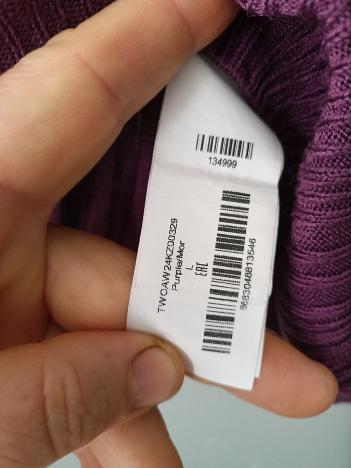 Mor Piliseli Kadın Triko Kazak - Görsel 5