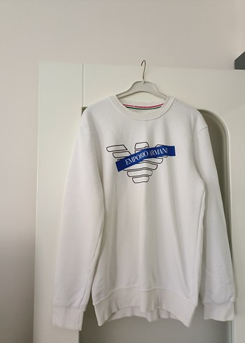 Emporio Armani Beyaz Erkek Sweatshirt