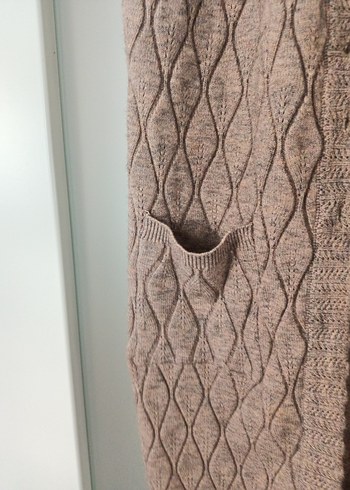 Bej Triko Midi Kolsuz Yelek - Görsel 3