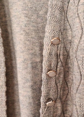 Bej Triko Midi Kolsuz Yelek - Görsel 7