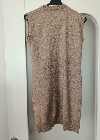 Bej Triko Midi Kolsuz Yelek - Görsel 12