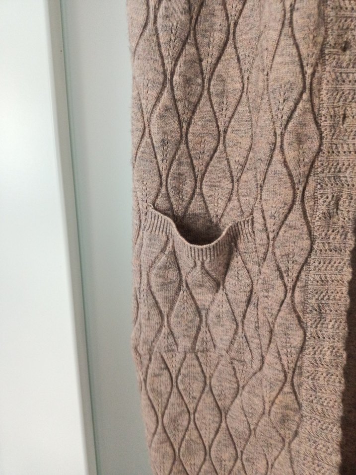 Bej Triko Midi Kolsuz Yelek - Görsel 3