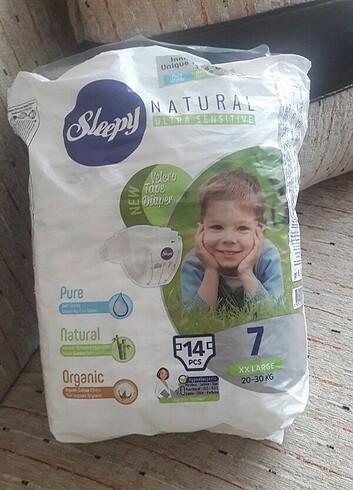 6 Beden: 16+ kg Beden Sleepyy 7 numara pakette 11 adet mevcutdur