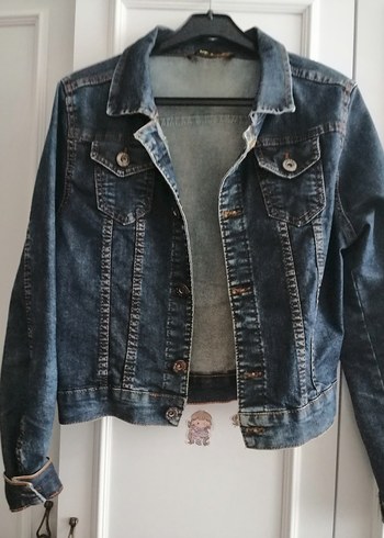 Düğmeli Kadın Denim Ceket