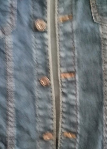 xs Beden Düğmeli Kadın Denim Ceket