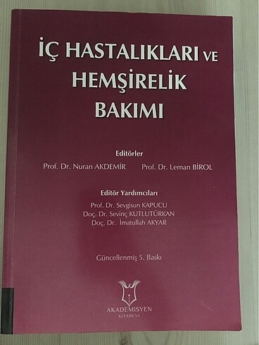 İç hastalıkları ve hemşire bakımı