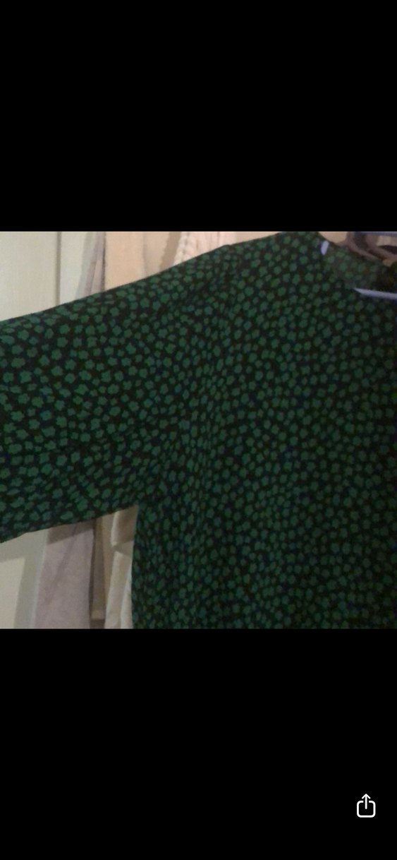 Uzun Kollu Yeşil Baskılı Hamile Tunik - Görsel 3