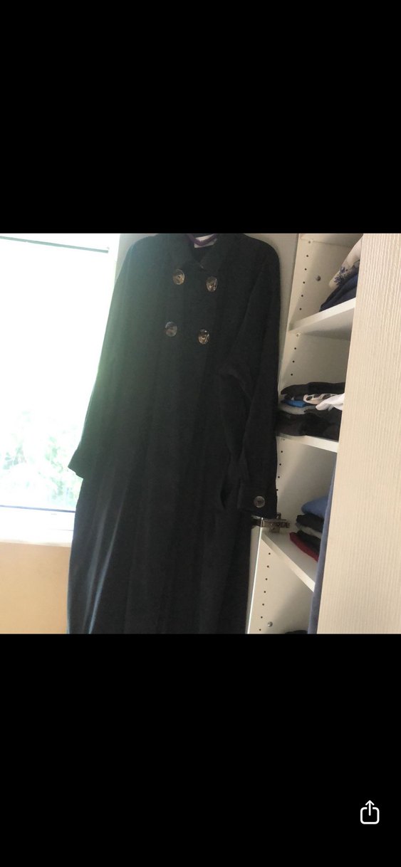 Kadın Siyah Uzun Düğmeli Goth Kaban - Görsel 5