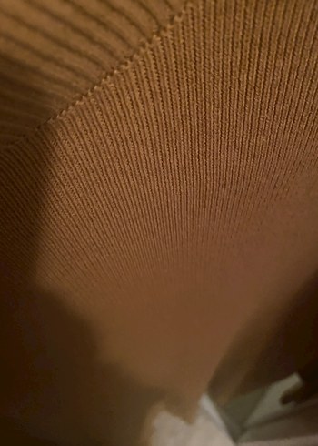 Bej Düğmeli Boğazlı Midi Triko Kadın Kazak - Görsel 6