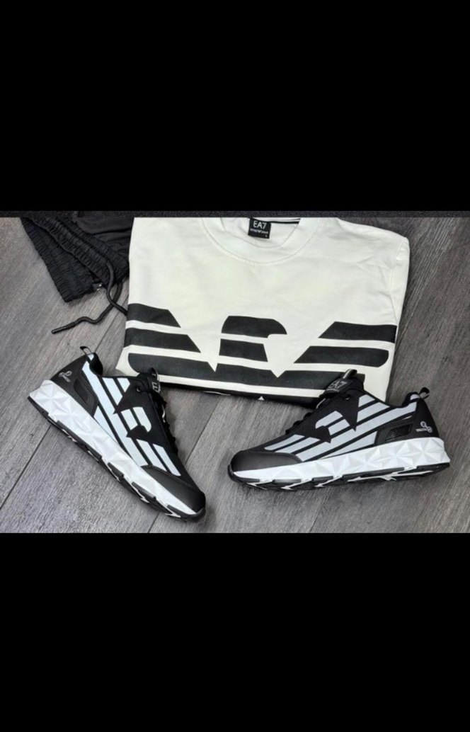 Emporio Armani Lacivert Elastik Erkek Spor Ayakkabı ithal kalite - Görsel 2