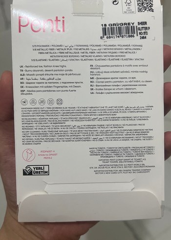 Gri Parlak Transparan Kadın Çorap - Görsel 2