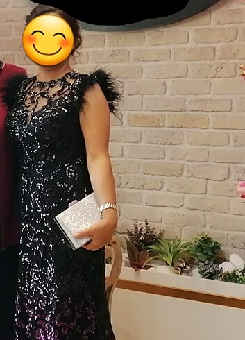 Abiye Elbise Siyah Kadın Davet Gece Simli Pullu Balık Kuyruklu T