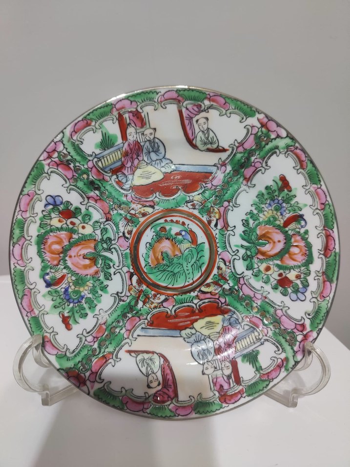 Çin Damgalı Porselen Dekoratif Tabak - Görsel 4