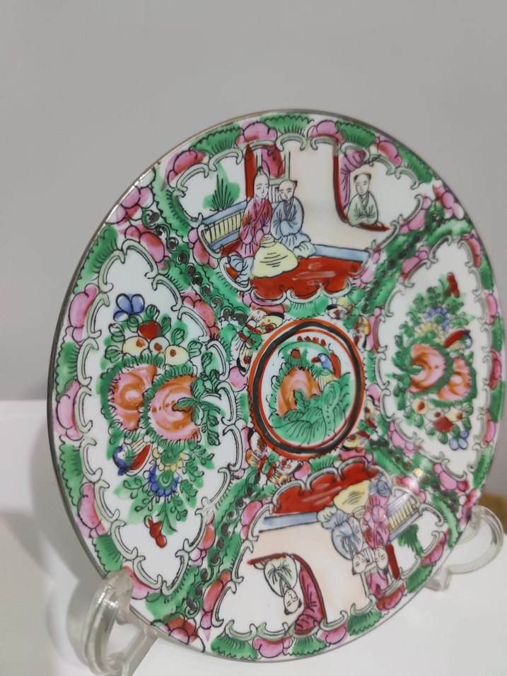 Çin Damgalı Porselen Dekoratif Tabak - Görsel 5