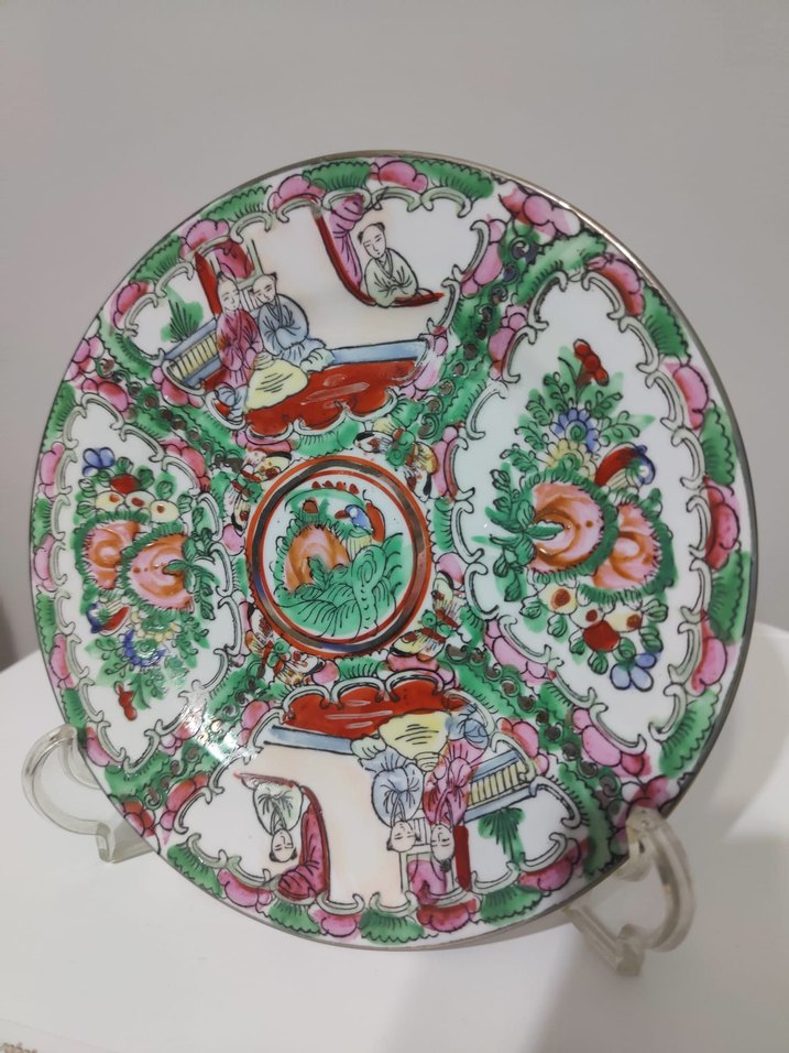 Çin Damgalı Porselen Dekoratif Tabak - Görsel 2