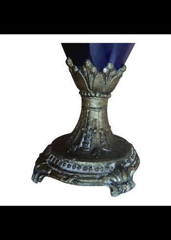 Fransız Liberty Antika Cam Vazo - Görsel 5