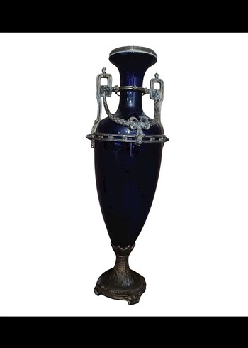 Fransız Liberty Antika Cam Vazo - Görsel 2