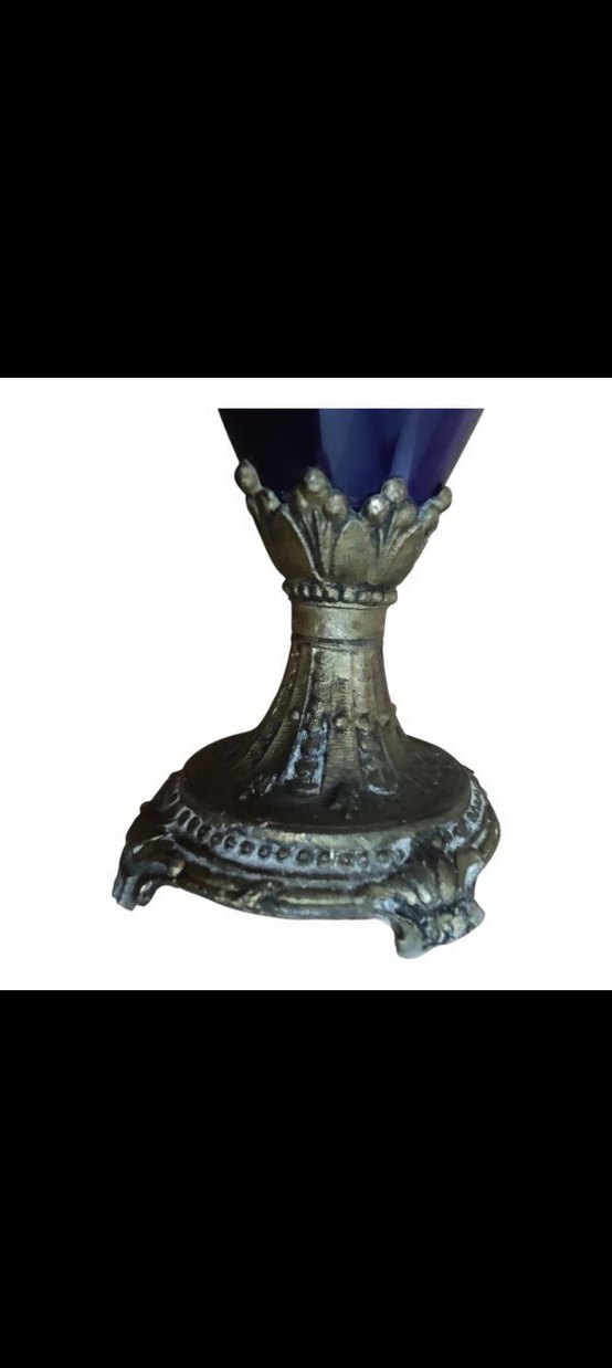 Fransız Liberty Antika Cam Vazo - Görsel 5