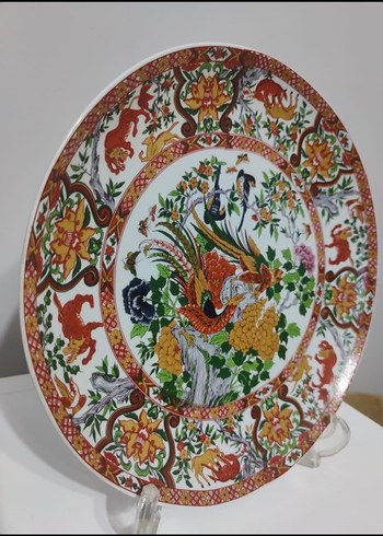 Çin Damgalı Sülün Kuşu Desenli Tabak - Görsel 4