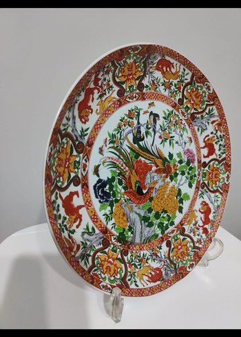 Çin Damgalı Sülün Kuşu Desenli Tabak - Görsel 2