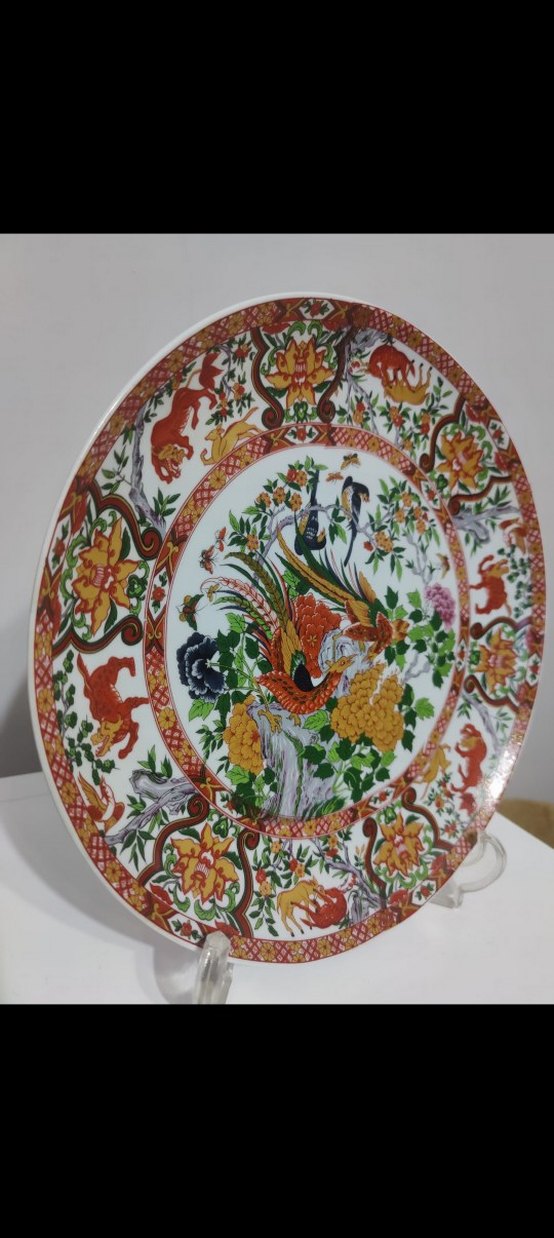 Çin Damgalı Sülün Kuşu Desenli Tabak - Görsel 4