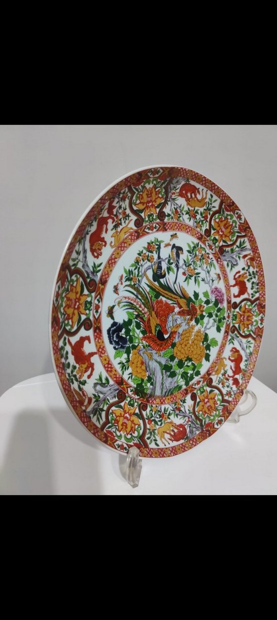 Çin Damgalı Sülün Kuşu Desenli Tabak - Görsel 2