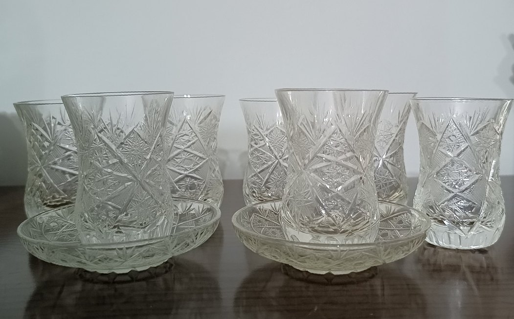 Kesme Kristal Çay Bardağı Set - Görsel 3