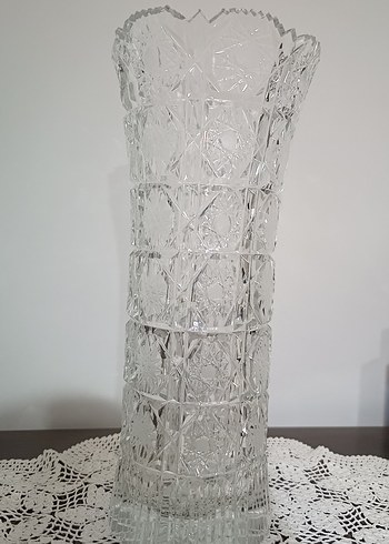 Antika Kesme Kristal Vazo - Görsel 10