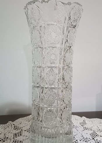 Antika Kesme Kristal Vazo - Görsel 11
