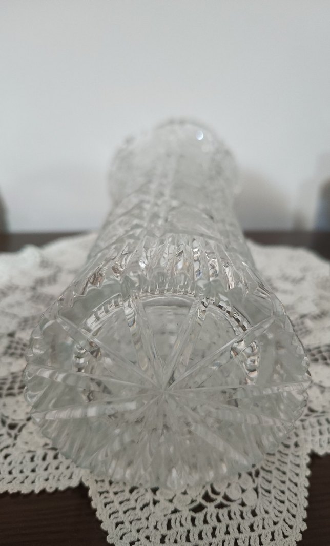 Antika Kesme Kristal Vazo - Görsel 5