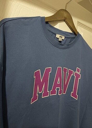 universal Beden mavi Renk Mavi Jeans Logolu Tişört