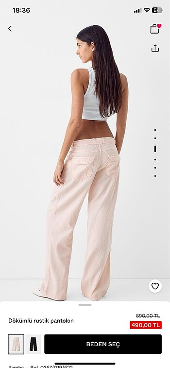 Bershka Bershka keten pantolon
