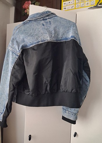 Bershka Düğmeli Kadın Mavi Denim Ceket