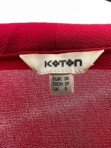 36 Beden kırmızı Renk Koton Kimono %70 İndirimli.